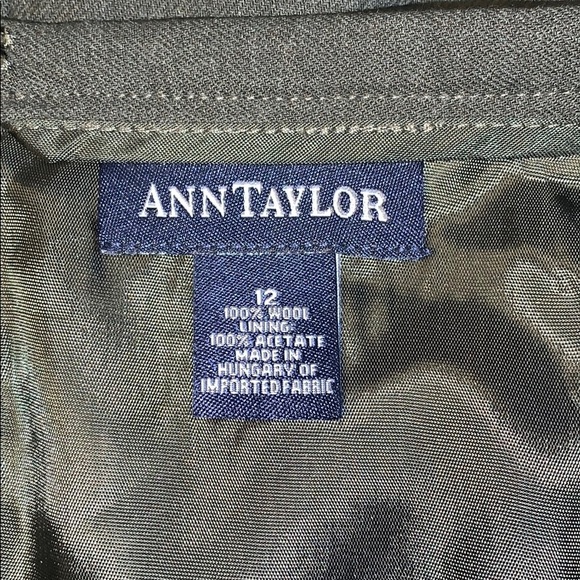 EUC Anne Taylor Olive Green 1 pleat Dress Skirt - Picture 5 of 5